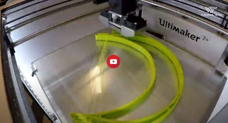 Image of video showing 3D printing of PPE