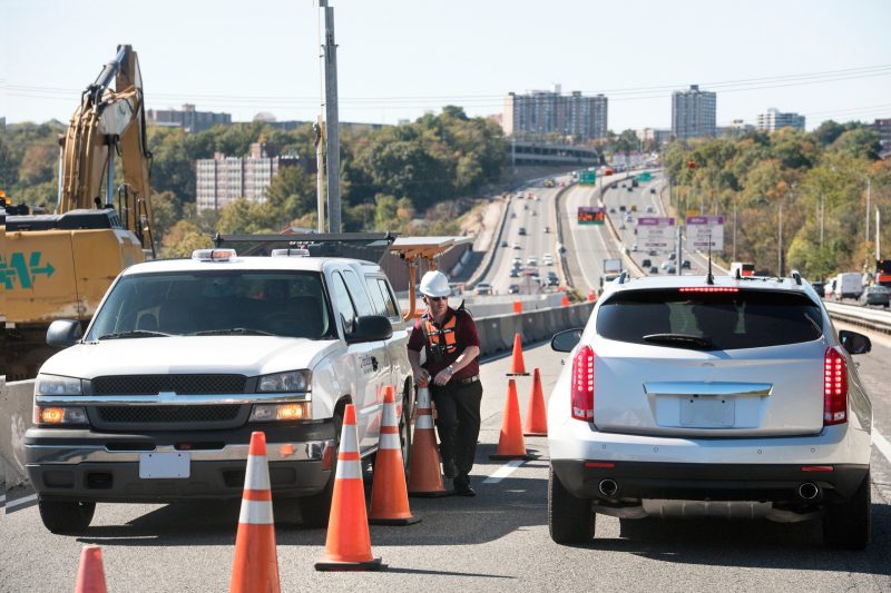The new study will explore how to configure automated drivinDemonstration of cars on I-395, to show scenario involving first responders and construction zones. Photo taken during a demonstration in 2015.