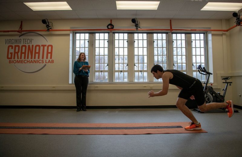 Queen conducts research in the Kevin P. Granata Biomechanics Lab on lower extremity biomechanics. 