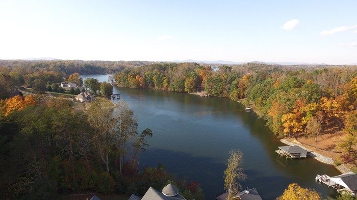 Aerial view of Smith Mountain Lake