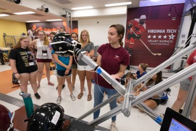 C-Tech students visit the Helmet Lab